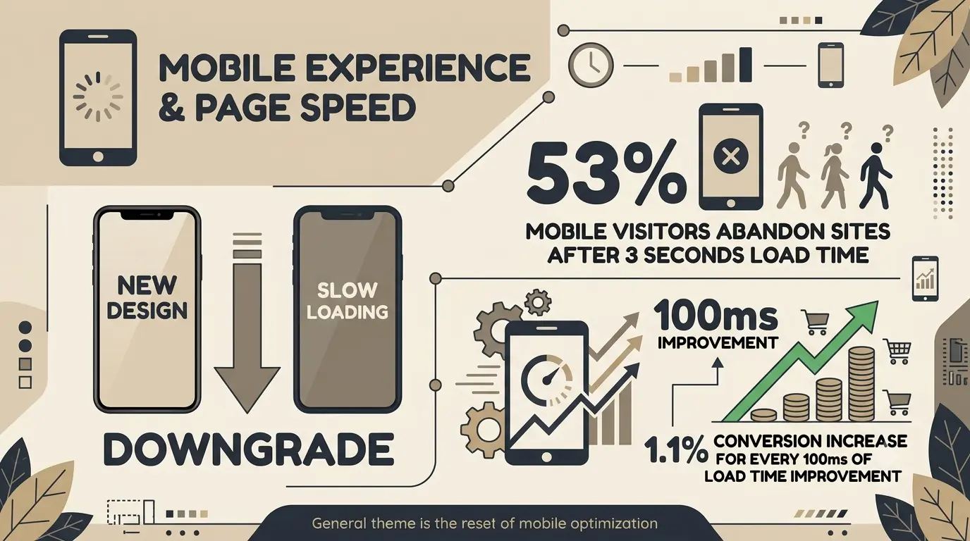Checklist for auditing mobile experience and page speed during a website redesign